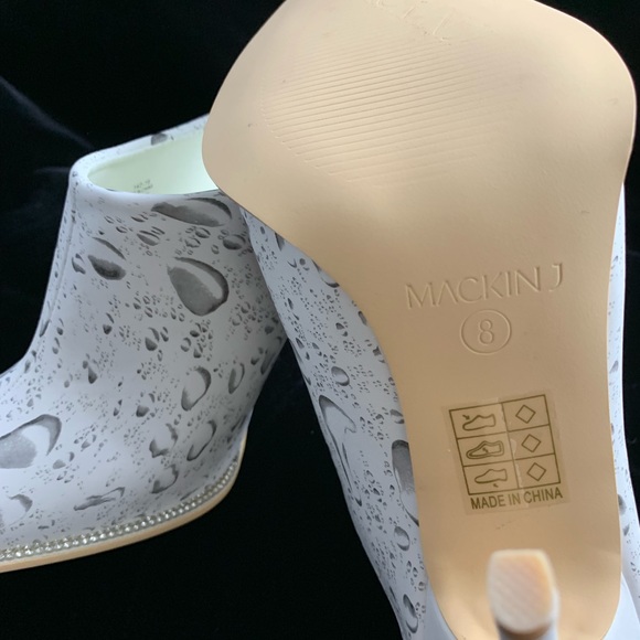 One of a kind HYDROGRAPHIC rain drop heeled clog - Picture 7 of 9